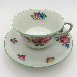 Thomas Bavaria Tea Cup & Saucer 4570 Number 22 Floral